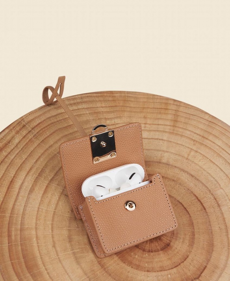 Cafuné Stance Pod AirPods Case Ženske Mini Torbe Smeđe | TRG456AU